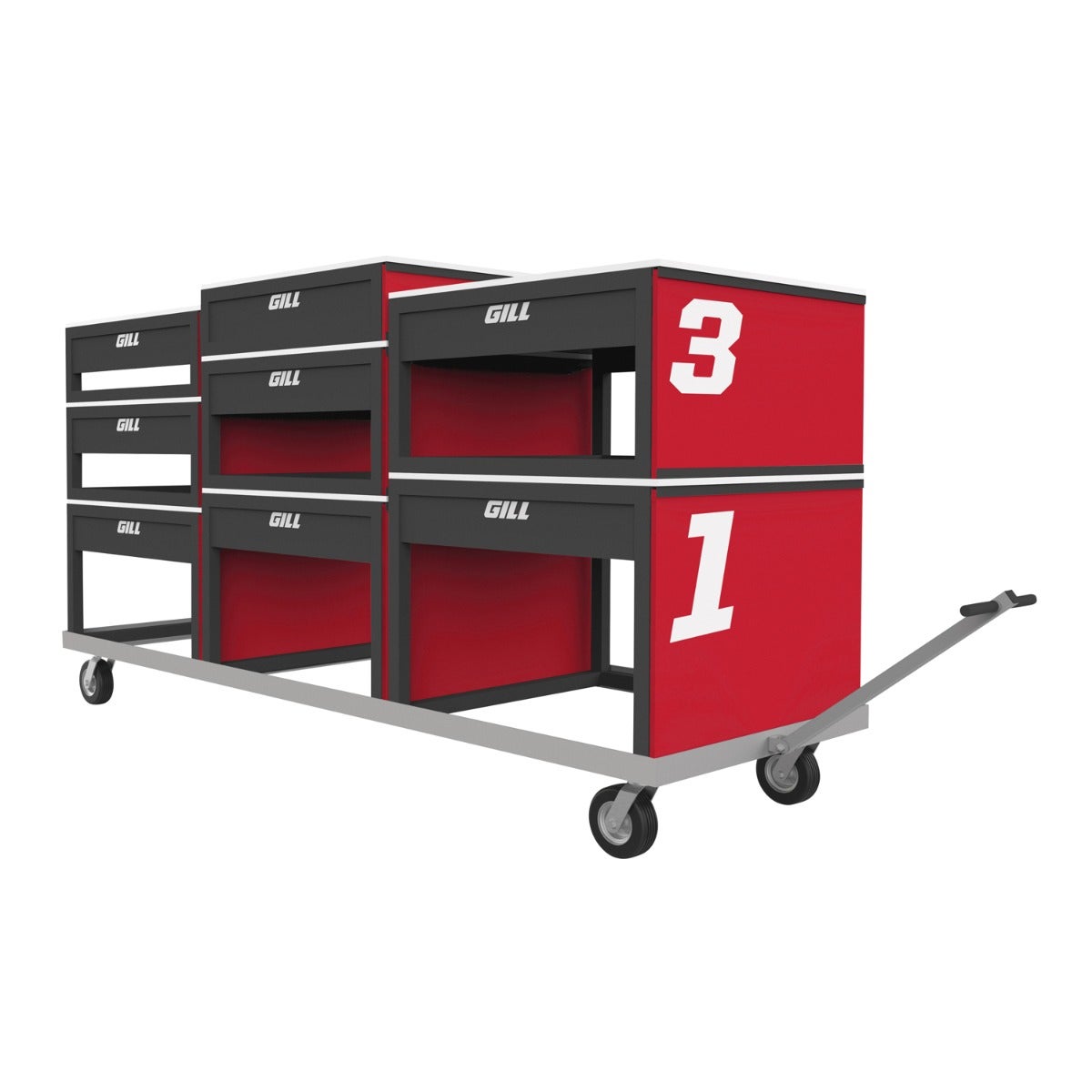 Gill Athletics Victory Podium Cart Cart shown with Victory Podium Set