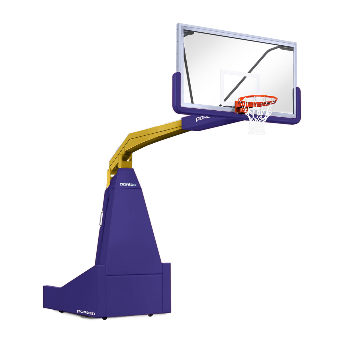 Porter Athletic 1635  Competition Portable Backstop 8' (2.44m), Purple, Old Gold / No Graphics