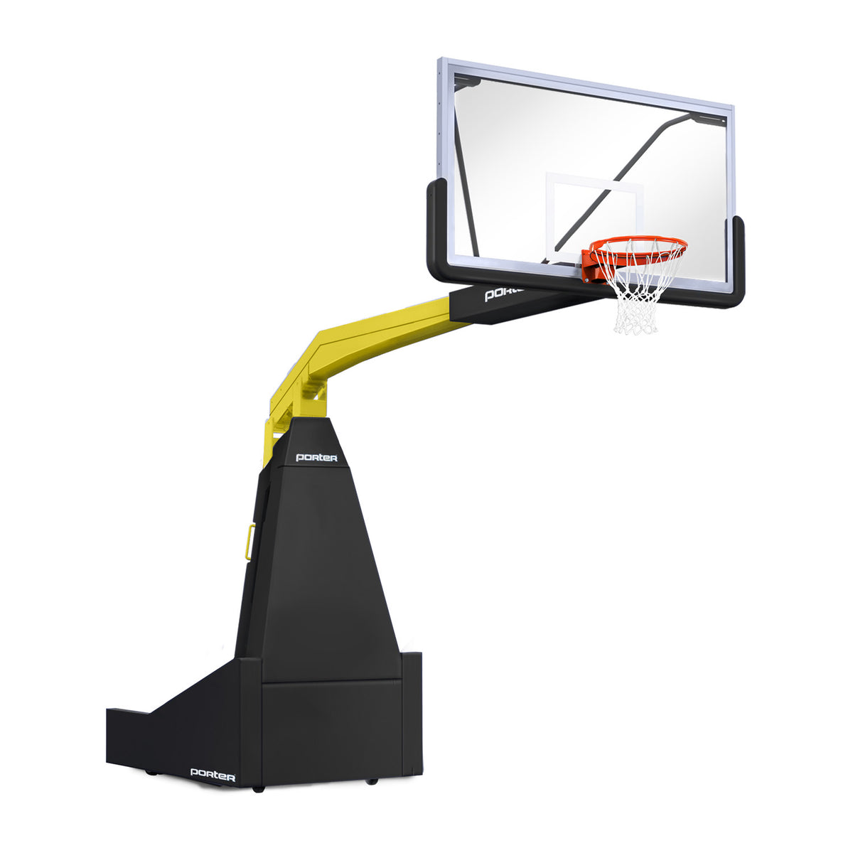 Porter Athletic 1635  Competition Portable Backstop 8' (2.44m), Black, Yellow Gold / No Graphics