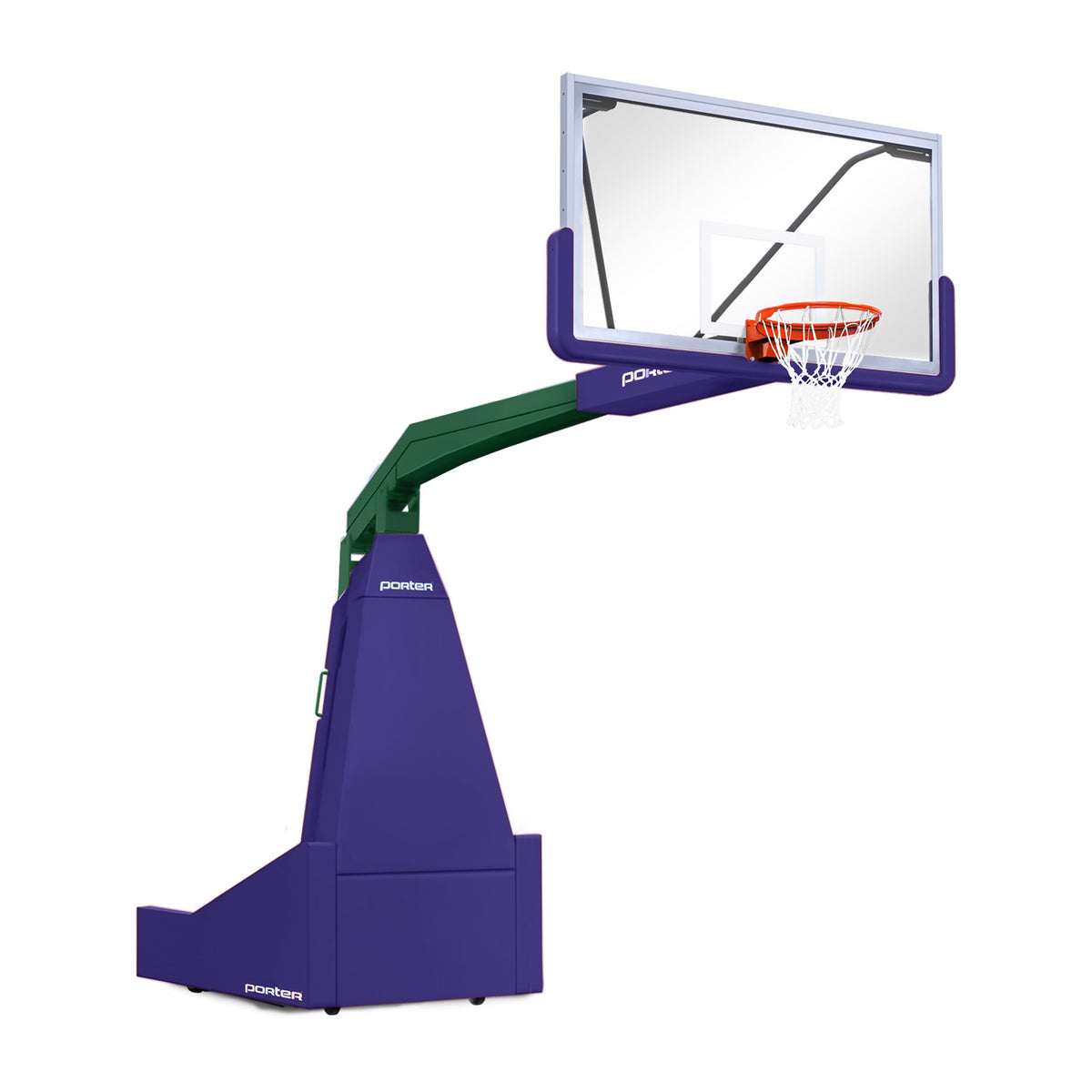 Porter Athletic 1635  Competition Portable Backstop 8' (2.44m), Purple, Dark Green / No Graphics