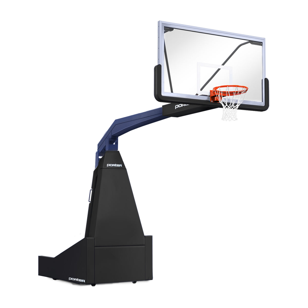 Porter Athletic 1635  Competition Portable Backstop 8' (2.44m), Black, Navy Blue / No Graphics