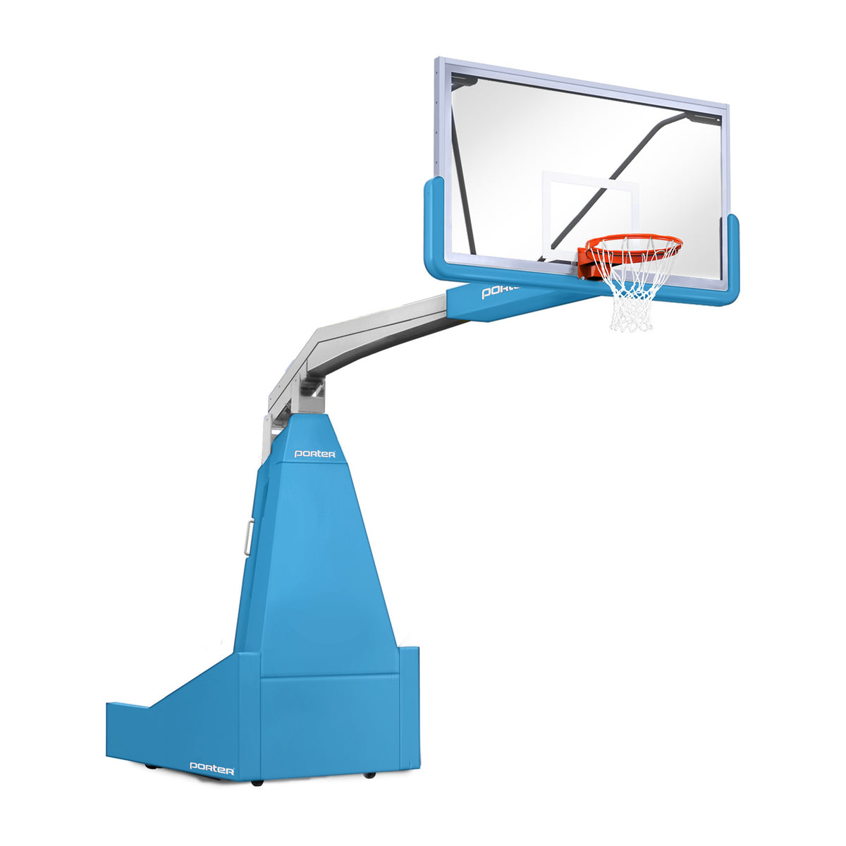 Porter Athletic 1635  Competition Portable Backstop 8' (2.44m), Light Blue, Silver / No Graphics