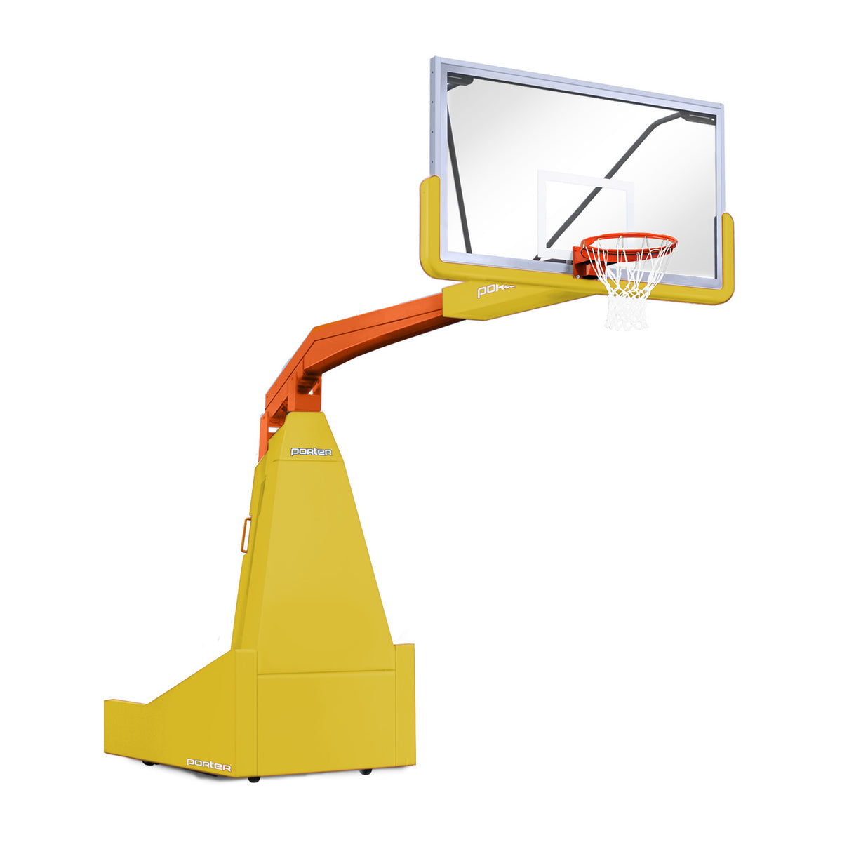 Porter Athletic 1635  Competition Portable Backstop 8' (2.44m), Yellow Gold, Orange / No Graphics