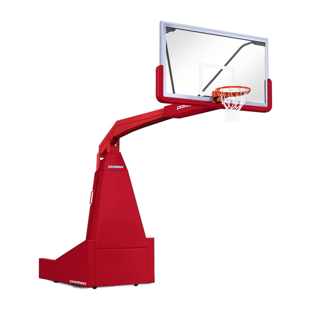 Porter Athletic 1635  Competition Portable Backstop 8' (2.44m), Red, Red / No Graphics