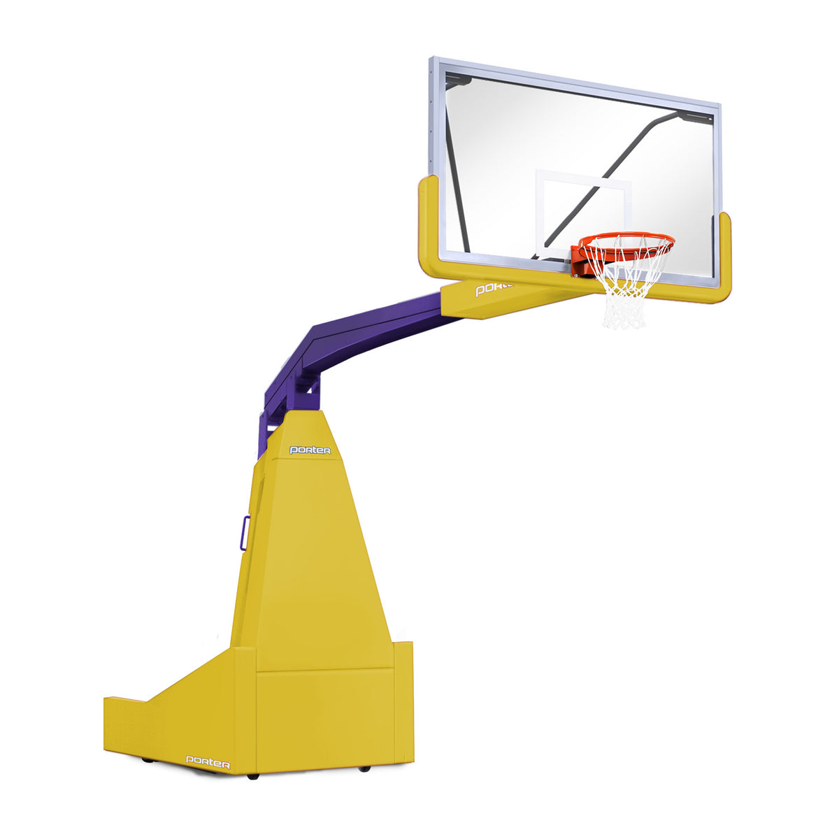 Porter Athletic 1635  Competition Portable Backstop 8' (2.44m), Yellow Gold, Purple / No Graphics