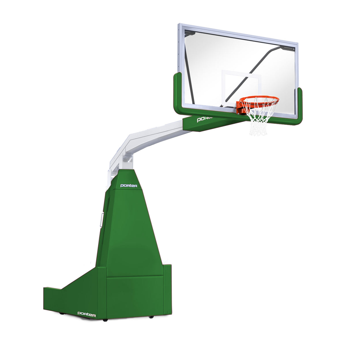 Porter Athletic 1635  Competition Portable Backstop 8' (2.44m), Kelly Green, White / No Graphics