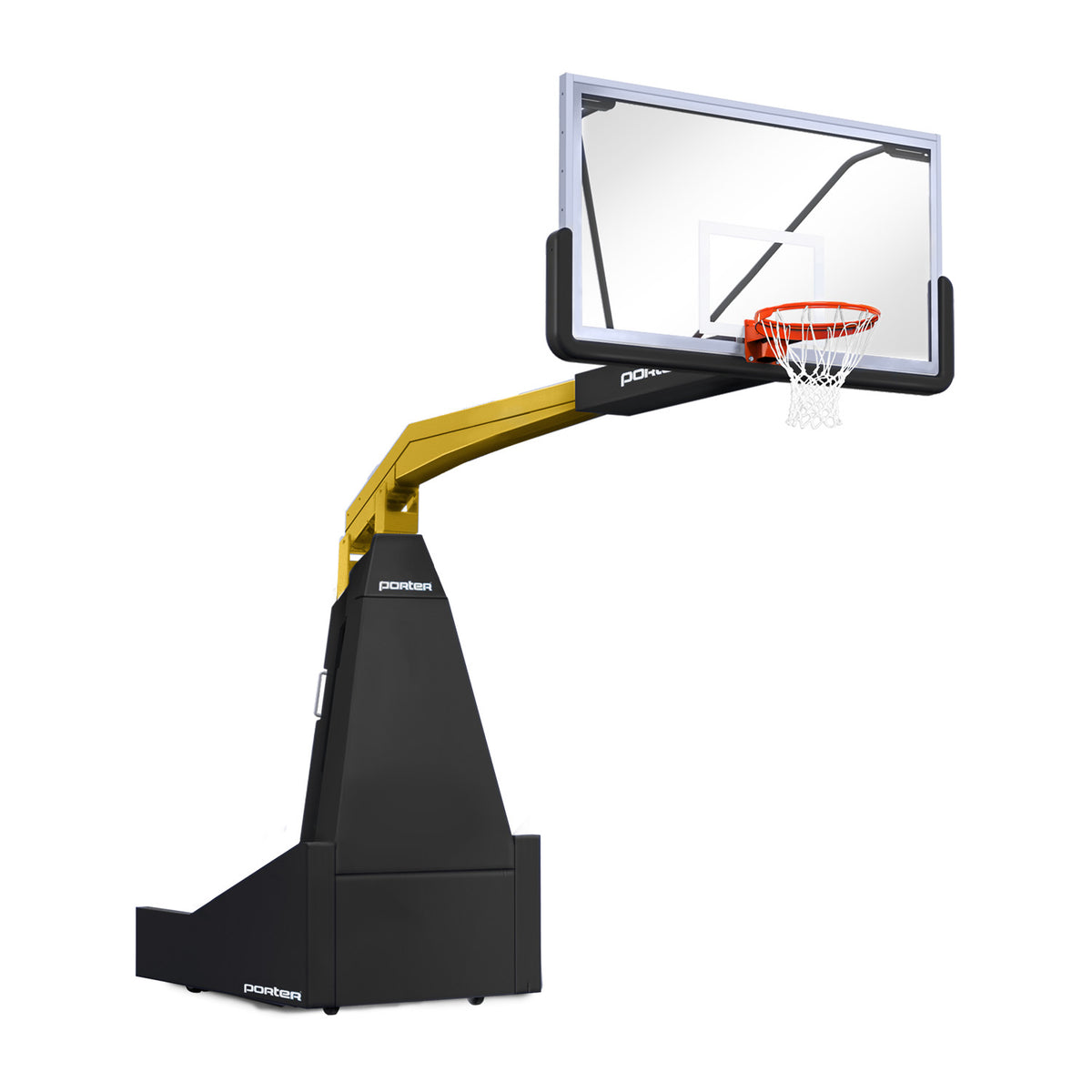 Porter Athletic 1635  Competition Portable Backstop 8' (2.44m), Black, Old Gold / No Graphics