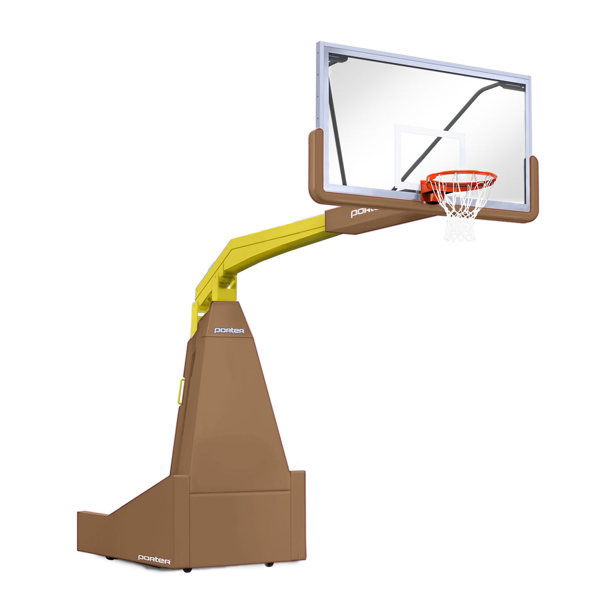 Porter Athletic 1635  Competition Portable Backstop 8' (2.44m), Tan, Yellow Gold / No Graphics