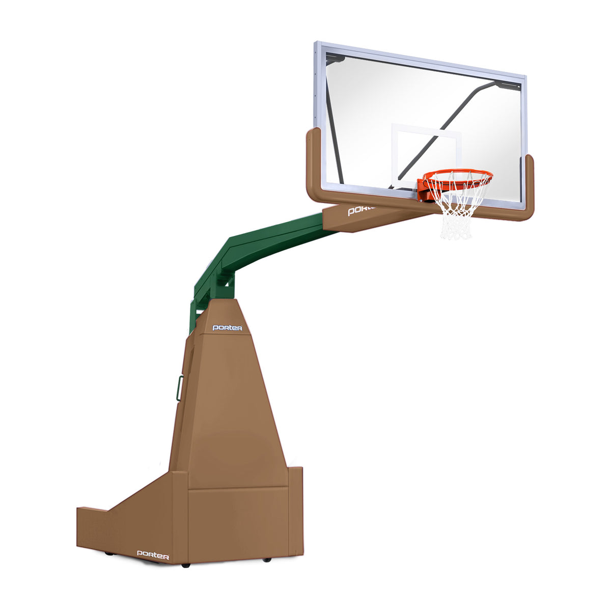 Porter Athletic 1635  Competition Portable Backstop 8' (2.44m), Tan, Dark Green / No Graphics