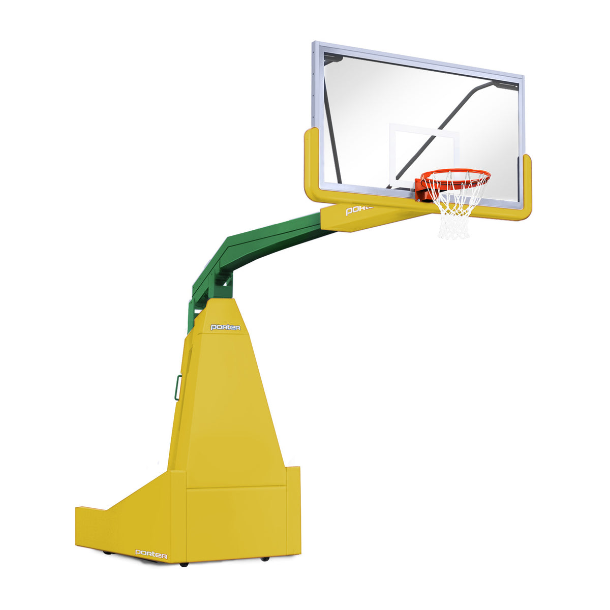 Porter Athletic 1635  Competition Portable Backstop 8' (2.44m), Yellow Gold, Kelly Green / No Graphics