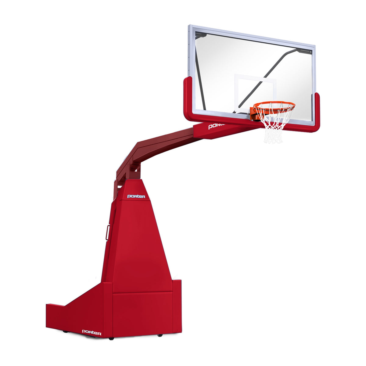 Porter Athletic 1635  Competition Portable Backstop 8' (2.44m), Red, Maroon / No Graphics