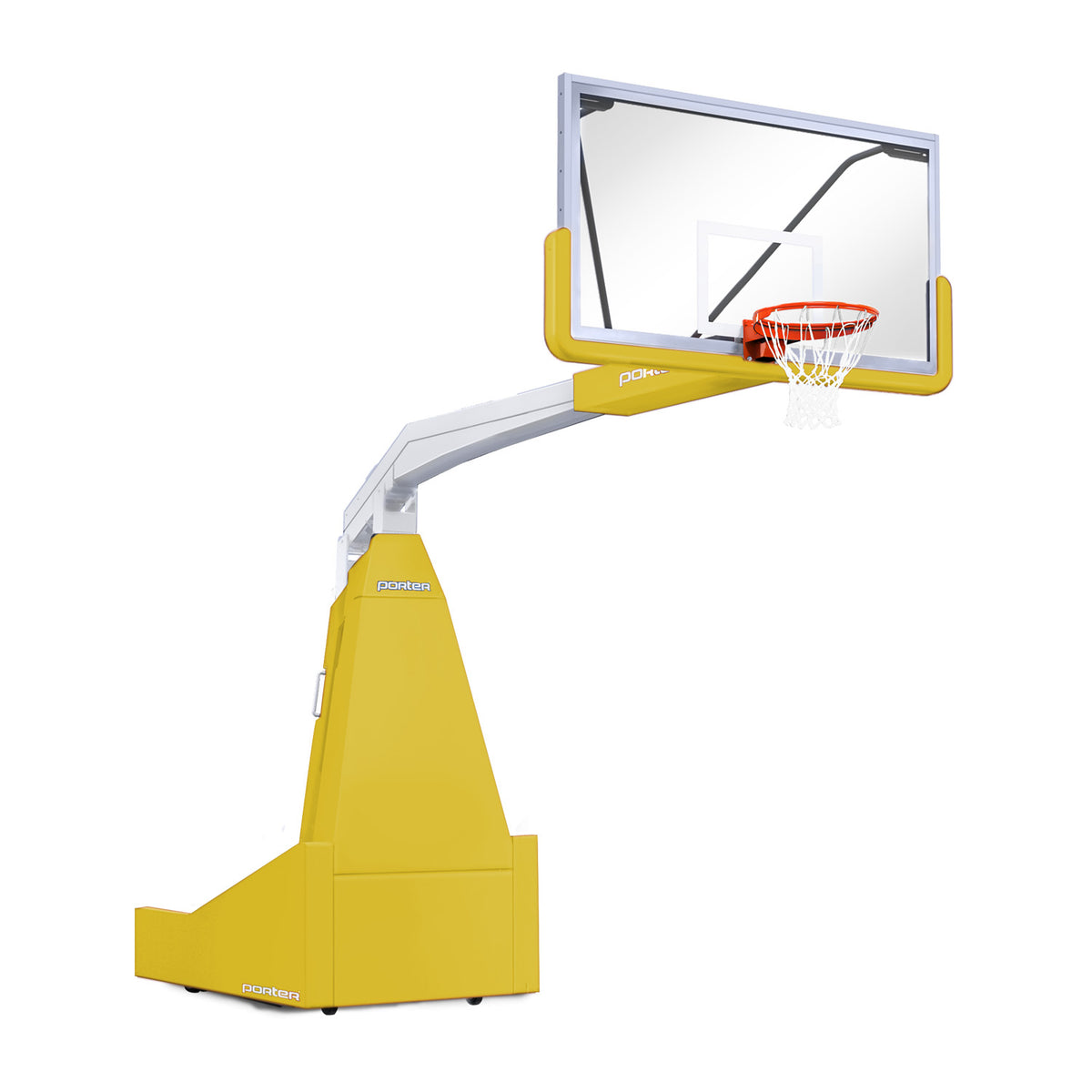 Porter Athletic 1635  Competition Portable Backstop 8' (2.44m), Yellow Gold, White / No Graphics