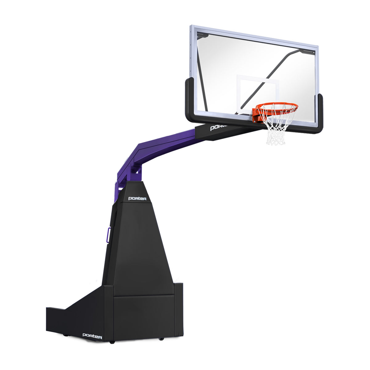 Porter Athletic 1635  Competition Portable Backstop 8' (2.44m), Black, Purple / No Graphics