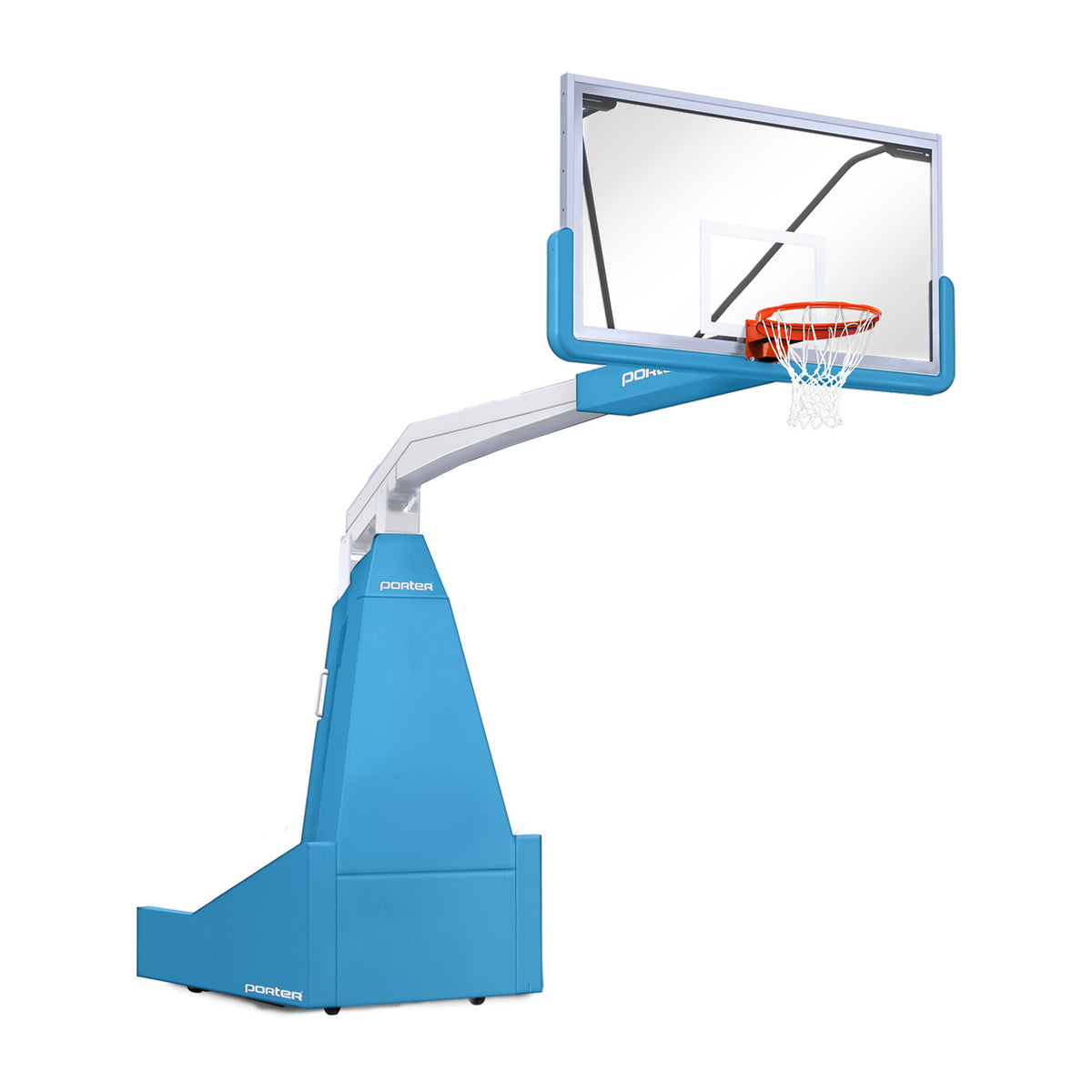 Porter Athletic 1635  Competition Portable Backstop 8' (2.44m), Light Blue, White / No Graphics