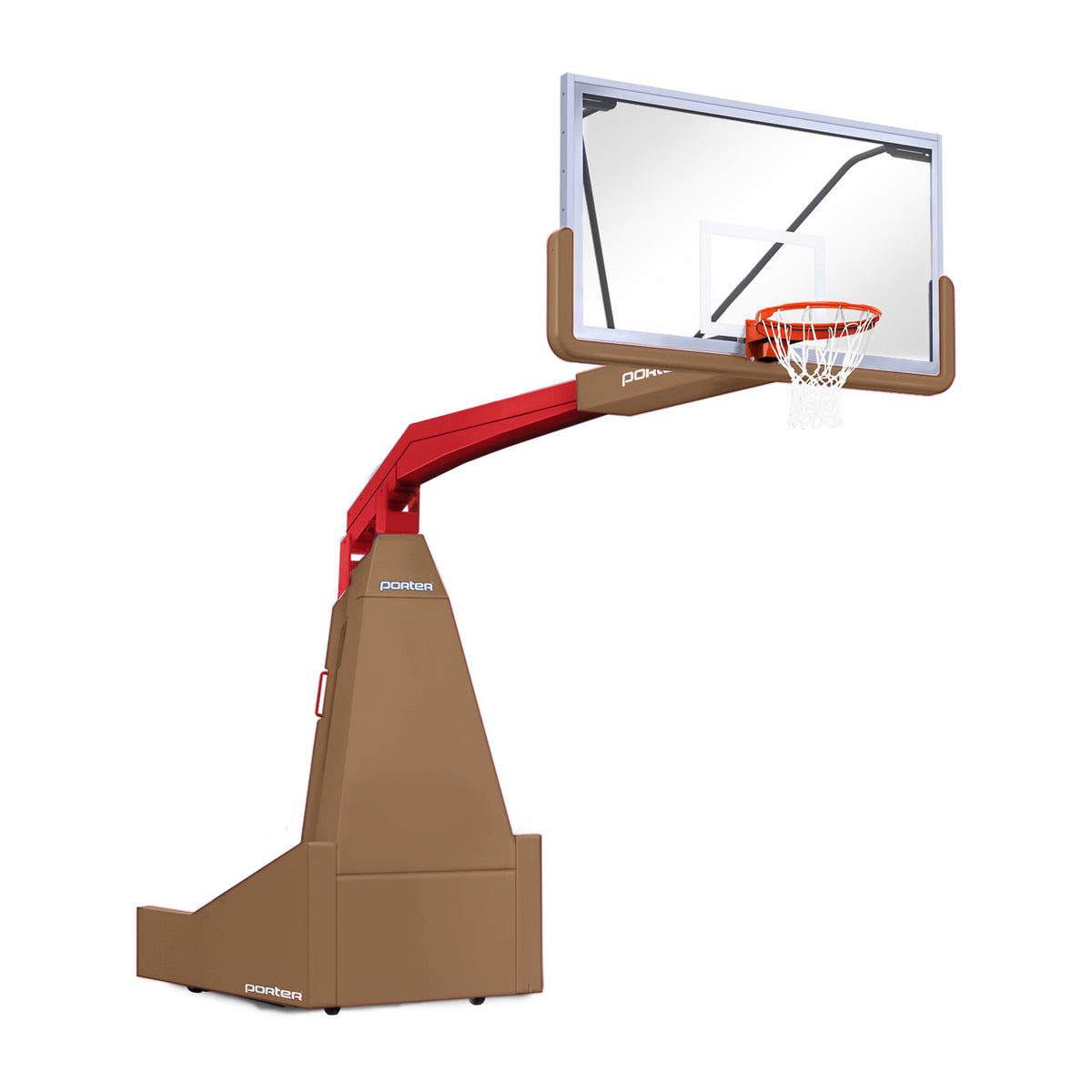 Porter Athletic 1635  Competition Portable Backstop 8' (2.44m), Tan, Red / No Graphics