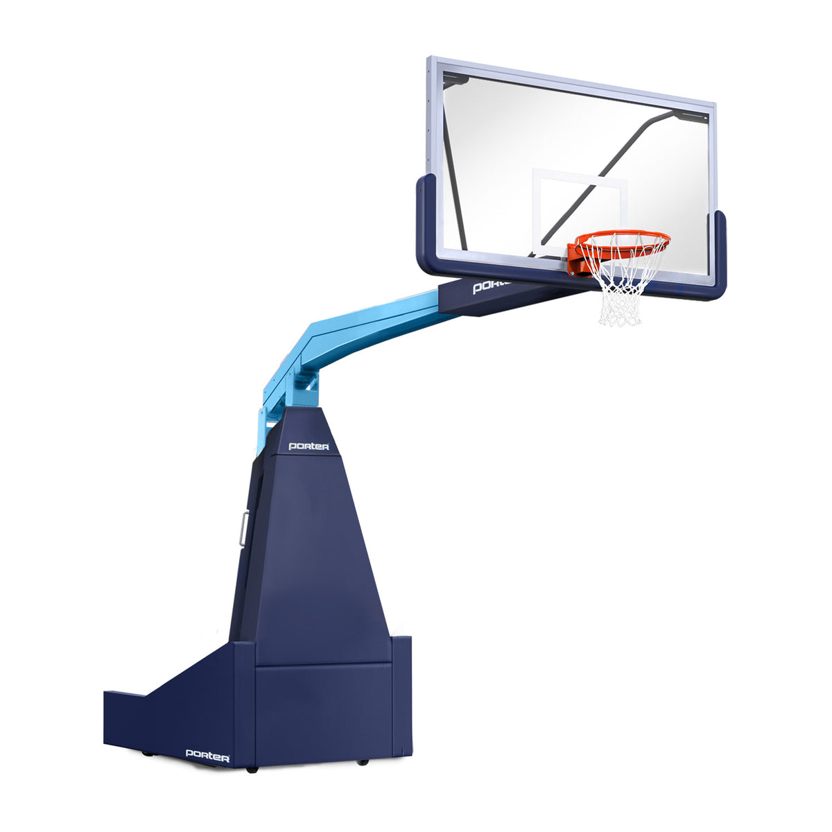 Porter Athletic 1635  Competition Portable Backstop 8' (2.44m), Navy Blue, Light Blue / No Graphics