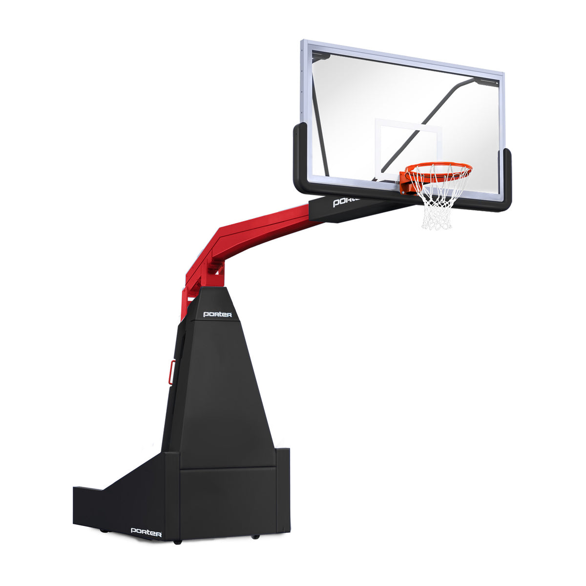 Porter Athletic 1635  Competition Portable Backstop 8' (2.44m), Black, Red / No Graphics