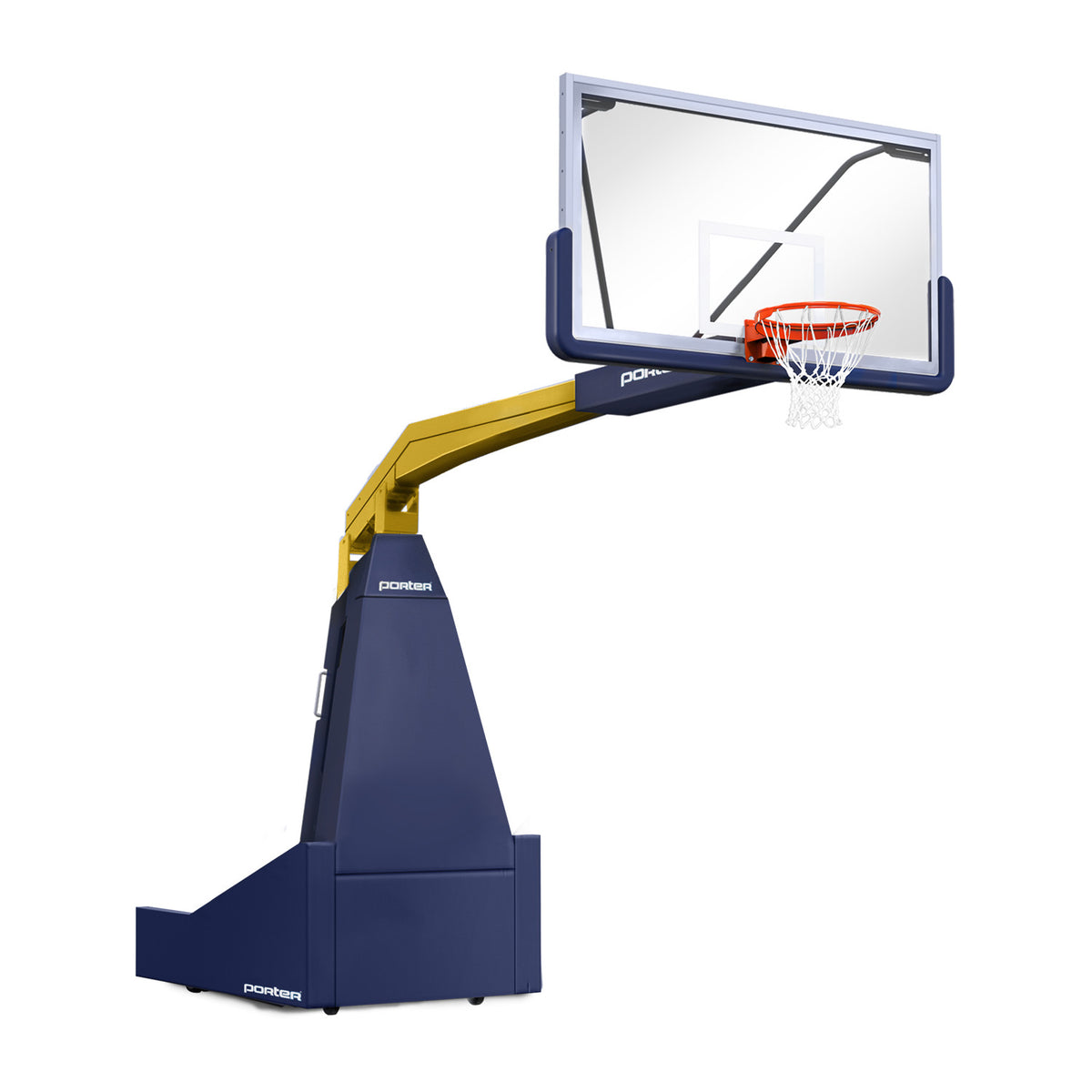 Porter Athletic 1635  Competition Portable Backstop 8' (2.44m), Navy Blue, Old Gold / No Graphics
