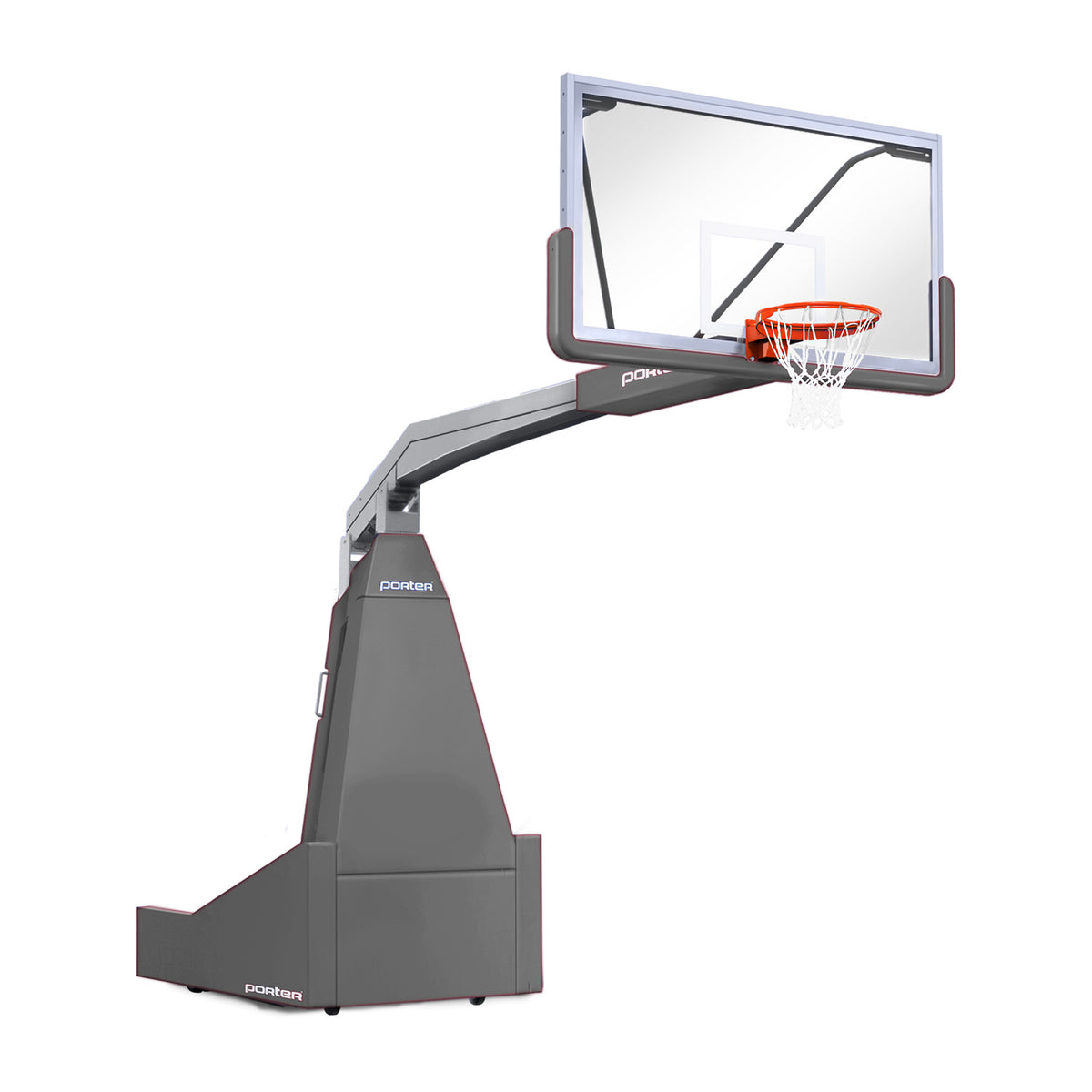 Porter Athletic 1635  Competition Portable Backstop 8' (2.44m), Gray, Gray / No Graphics