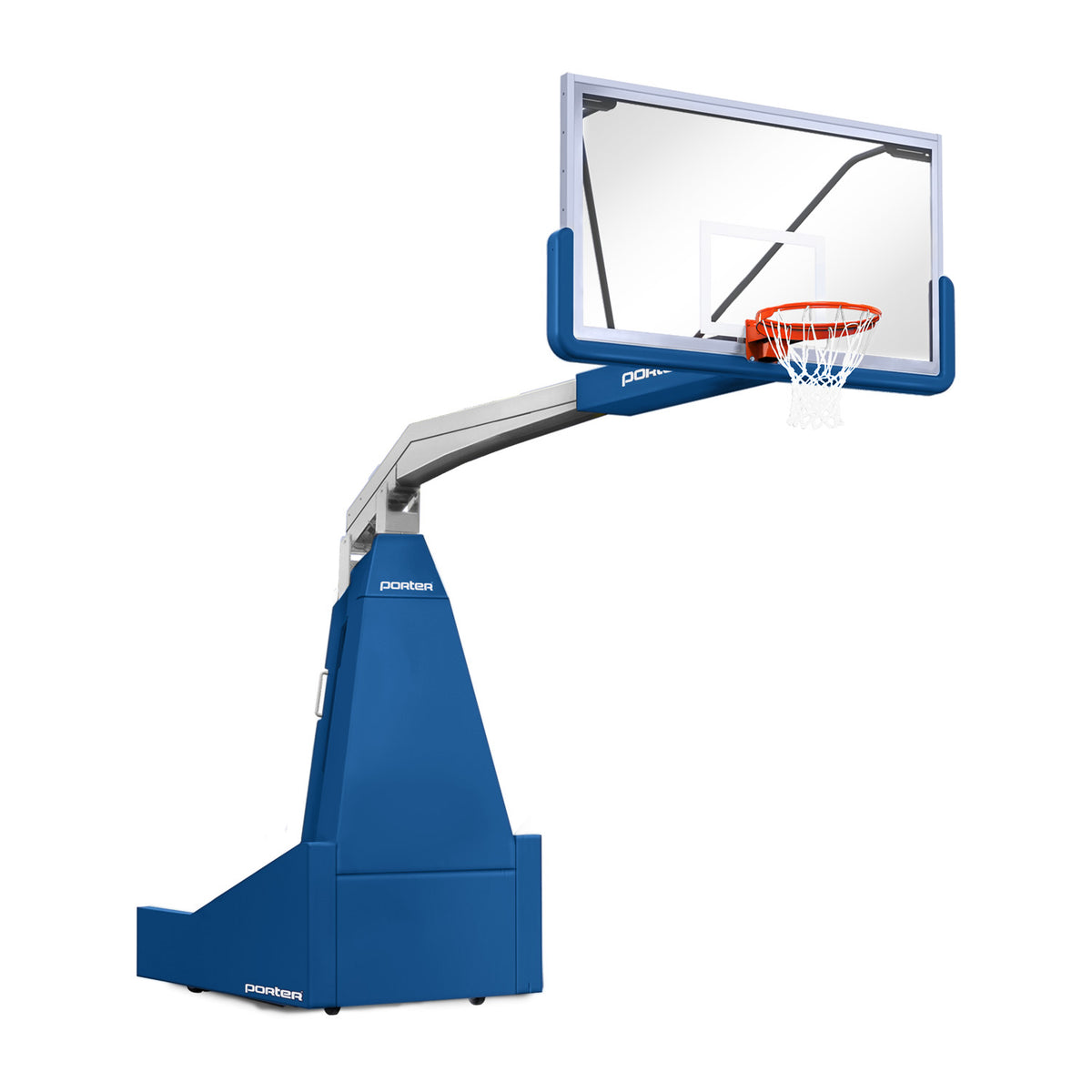 Porter Athletic 1635  Competition Portable Backstop 8' (2.44m), Royal Blue, Silver / No Graphics