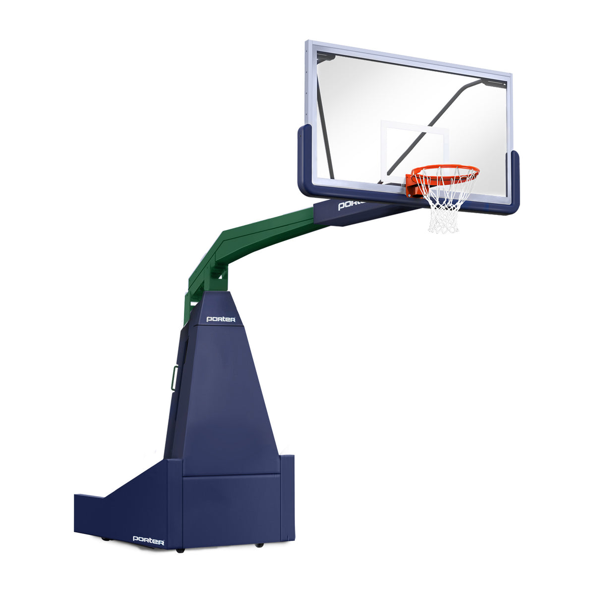 Porter Athletic 1635  Competition Portable Backstop 8' (2.44m), Navy Blue, Dark Green / No Graphics