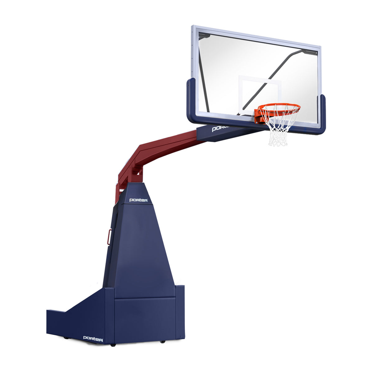 Porter Athletic 1635  Competition Portable Backstop 8' (2.44m), Navy Blue, Maroon / No Graphics