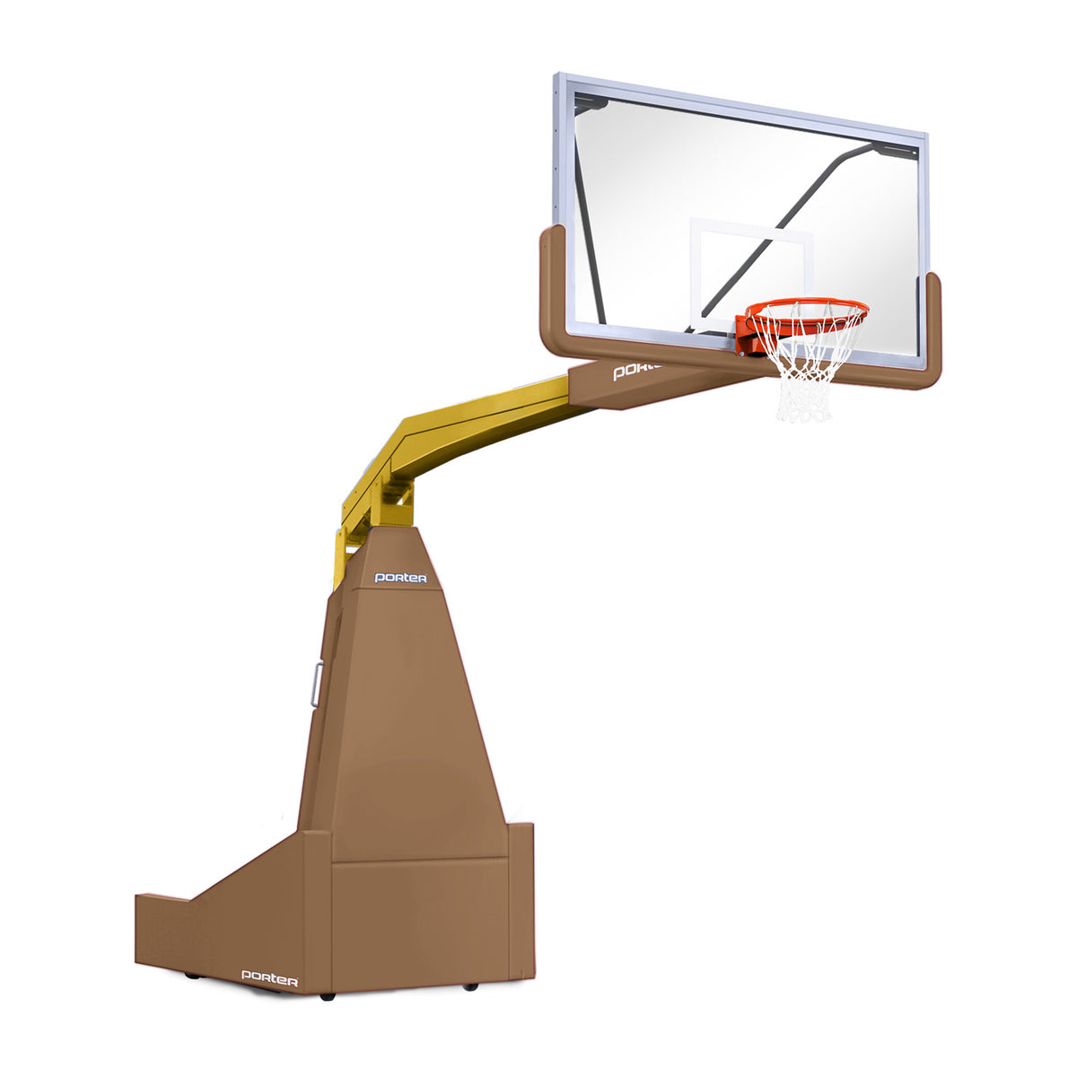 Porter Athletic 1635  Competition Portable Backstop 8' (2.44m), Tan, Old Gold / No Graphics