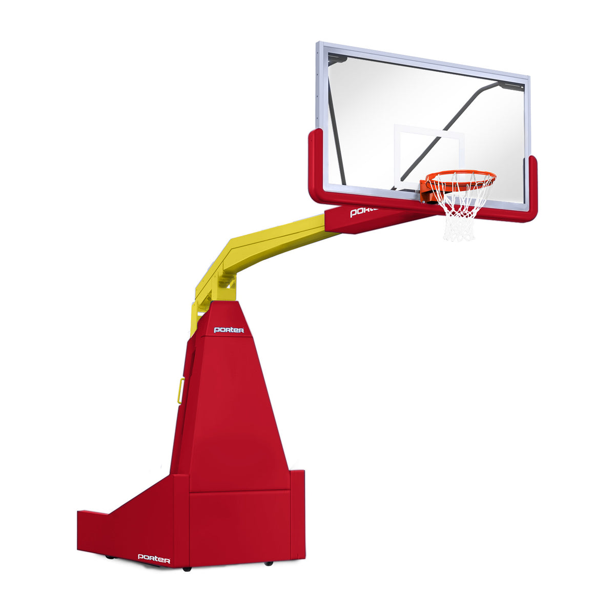 Porter Athletic 1635  Competition Portable Backstop 8' (2.44m), Red, Yellow Gold / No Graphics