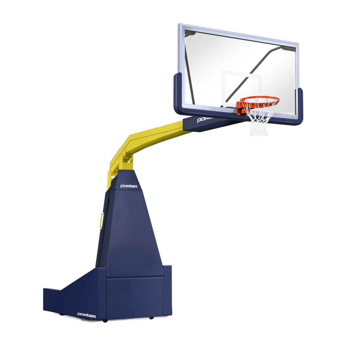Porter Athletic 1635  Competition Portable Backstop 8' (2.44m), Navy Blue, Yellow Gold / No Graphics