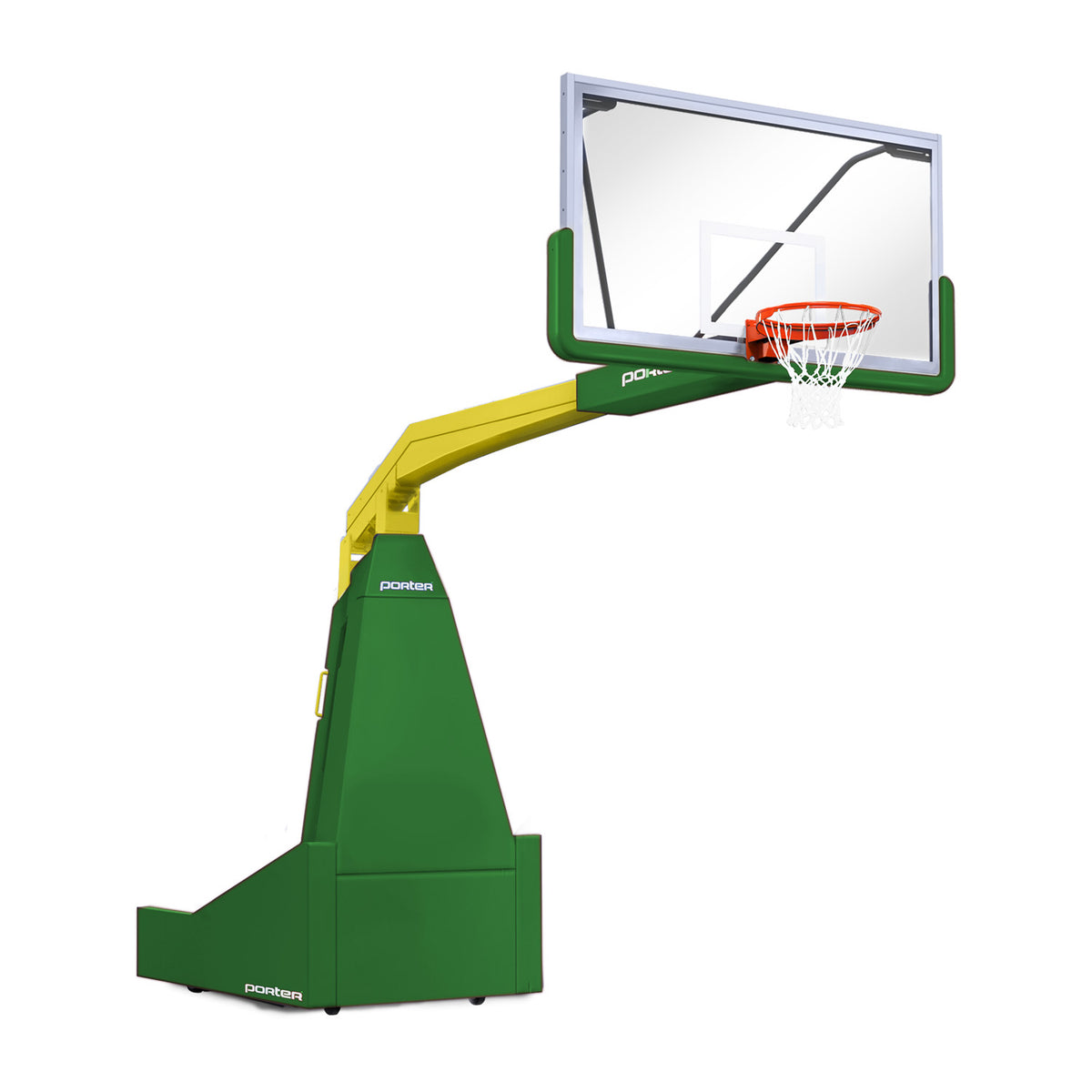 Porter Athletic 1635  Competition Portable Backstop 8' (2.44m), Kelly Green, Yellow Gold / No Graphics