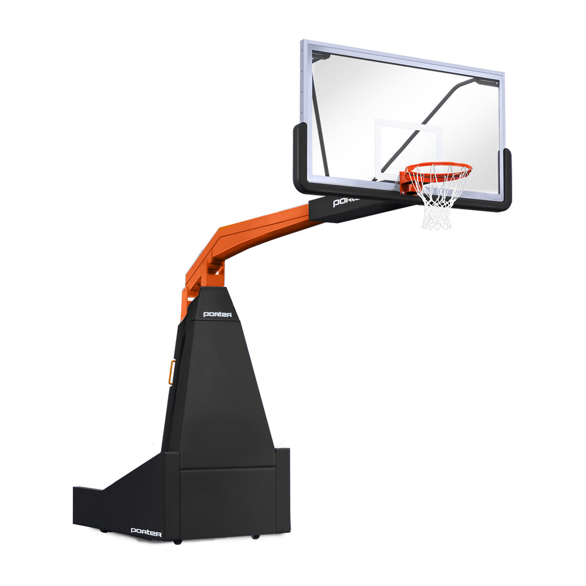 Porter Athletic 1635  Competition Portable Backstop 8' (2.44m), Black, Orange / No Graphics