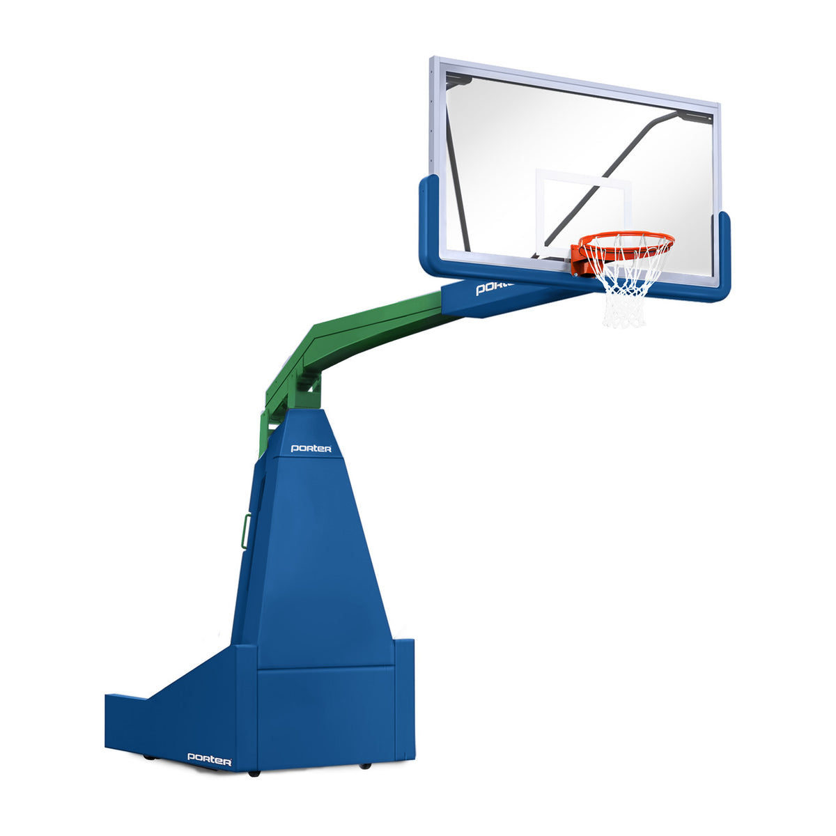 Porter Athletic 1635  Competition Portable Backstop 8' (2.44m), Royal Blue, Kelly Green / No Graphics