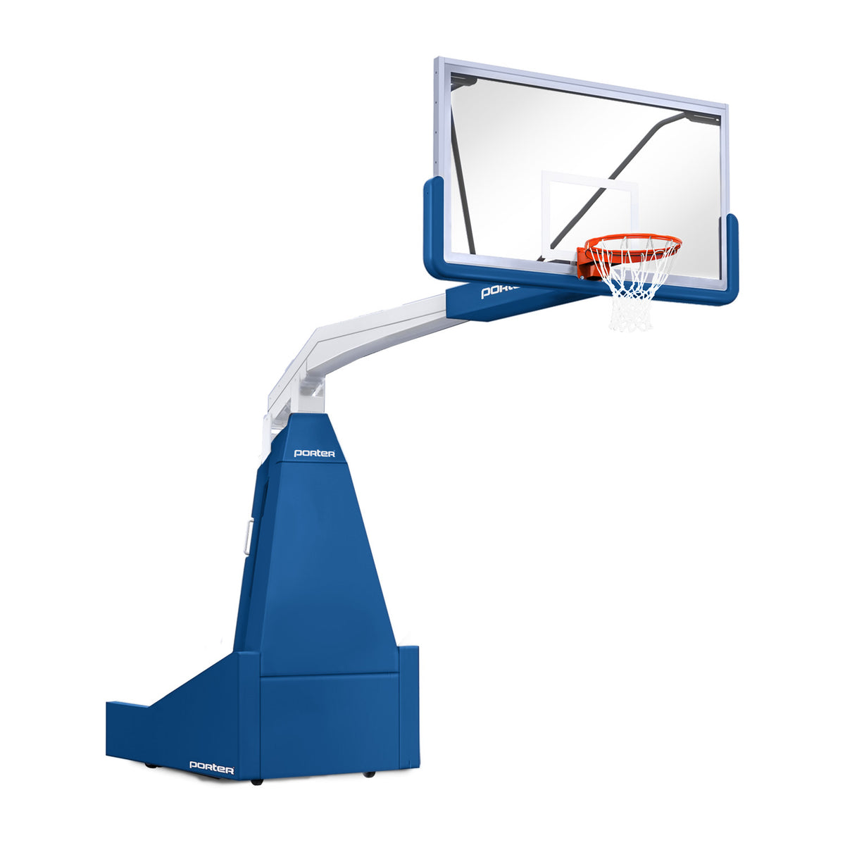 Porter Athletic 1635  Competition Portable Backstop 8' (2.44m), Royal Blue, White / No Graphics