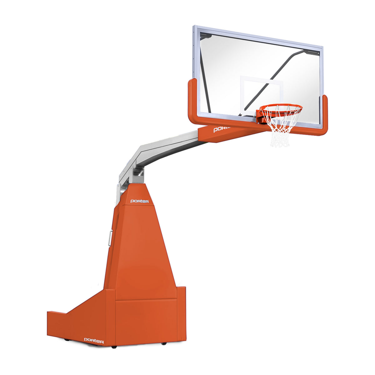 Porter Athletic 1635  Competition Portable Backstop 8' (2.44m), Orange, Silver / No Graphics