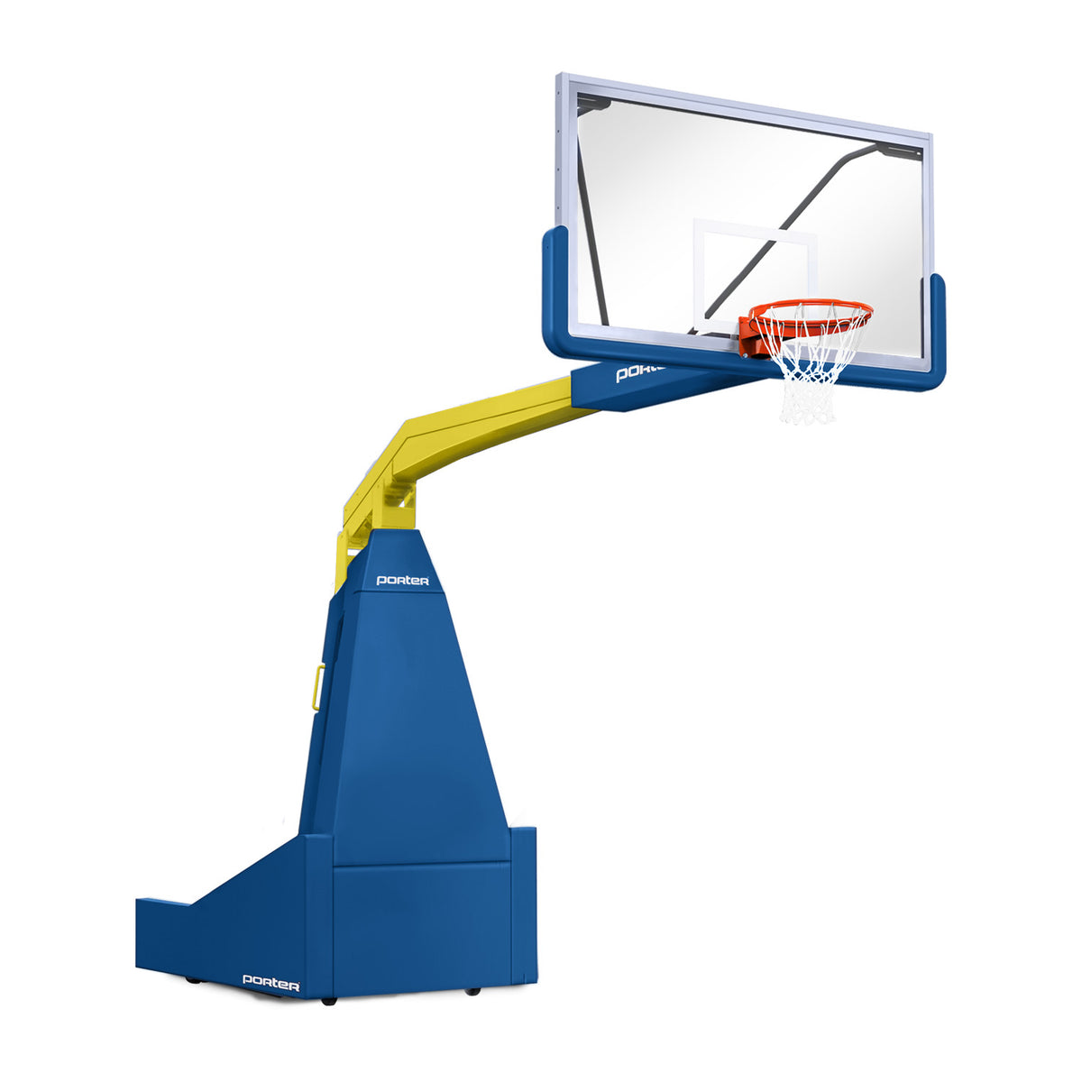 Porter Athletic 1635  Competition Portable Backstop 8' (2.44m), Royal Blue, Yellow Gold / No Graphics