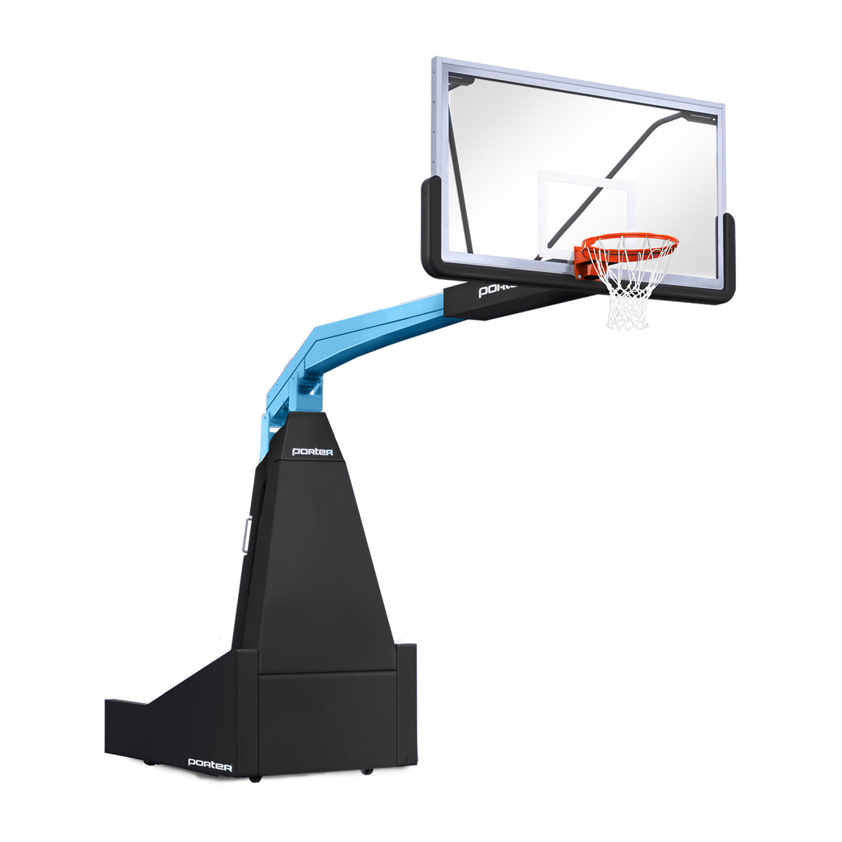 Porter Athletic 1635  Competition Portable Backstop 8' (2.44m), Black, Light Blue / No Graphics