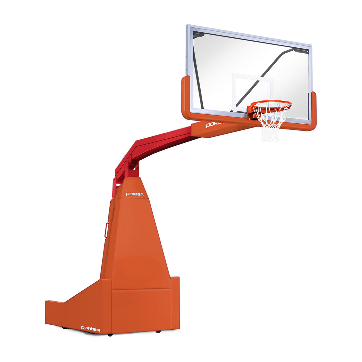 Porter Athletic 1635  Competition Portable Backstop 8' (2.44m), Orange, Red / No Graphics
