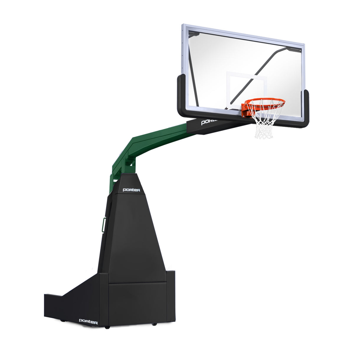 Porter Athletic 1635  Competition Portable Backstop 8' (2.44m), Black, Dark Green / No Graphics