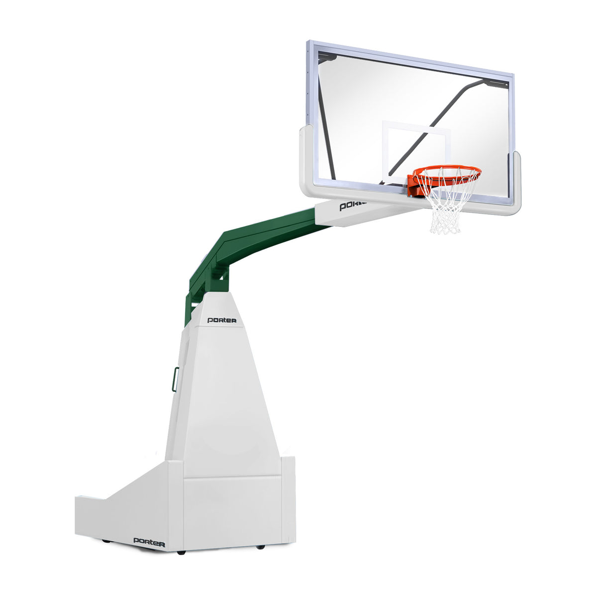 Porter Athletic 1635  Competition Portable Backstop 8' (2.44m), White, Dark Green / No Graphics