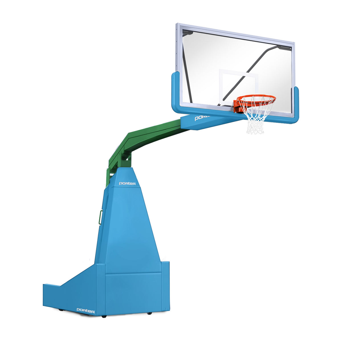 Porter Athletic 1635  Competition Portable Backstop 8' (2.44m), Light Blue, Kelly Green / No Graphics