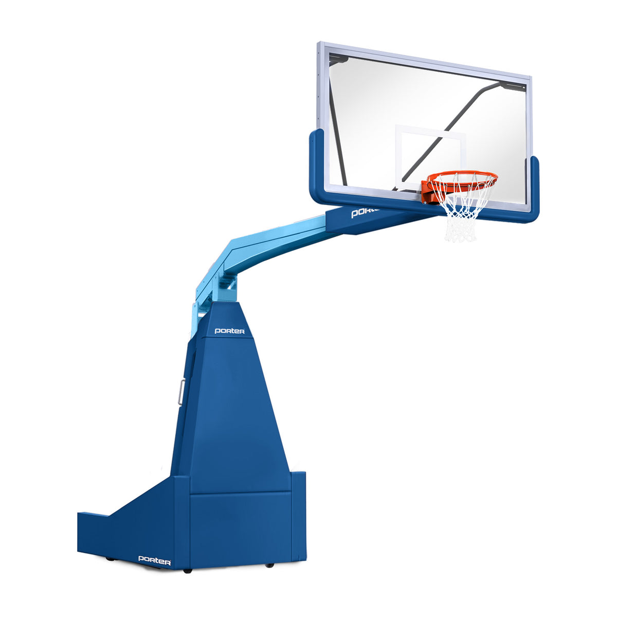 Porter Athletic 1635  Competition Portable Backstop 8' (2.44m), Royal Blue, Light Blue / No Graphics