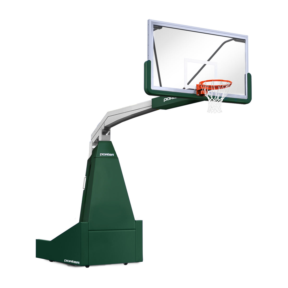 Porter Athletic 1635  Competition Portable Backstop 8' (2.44m), Dark Green, Silver / No Graphics