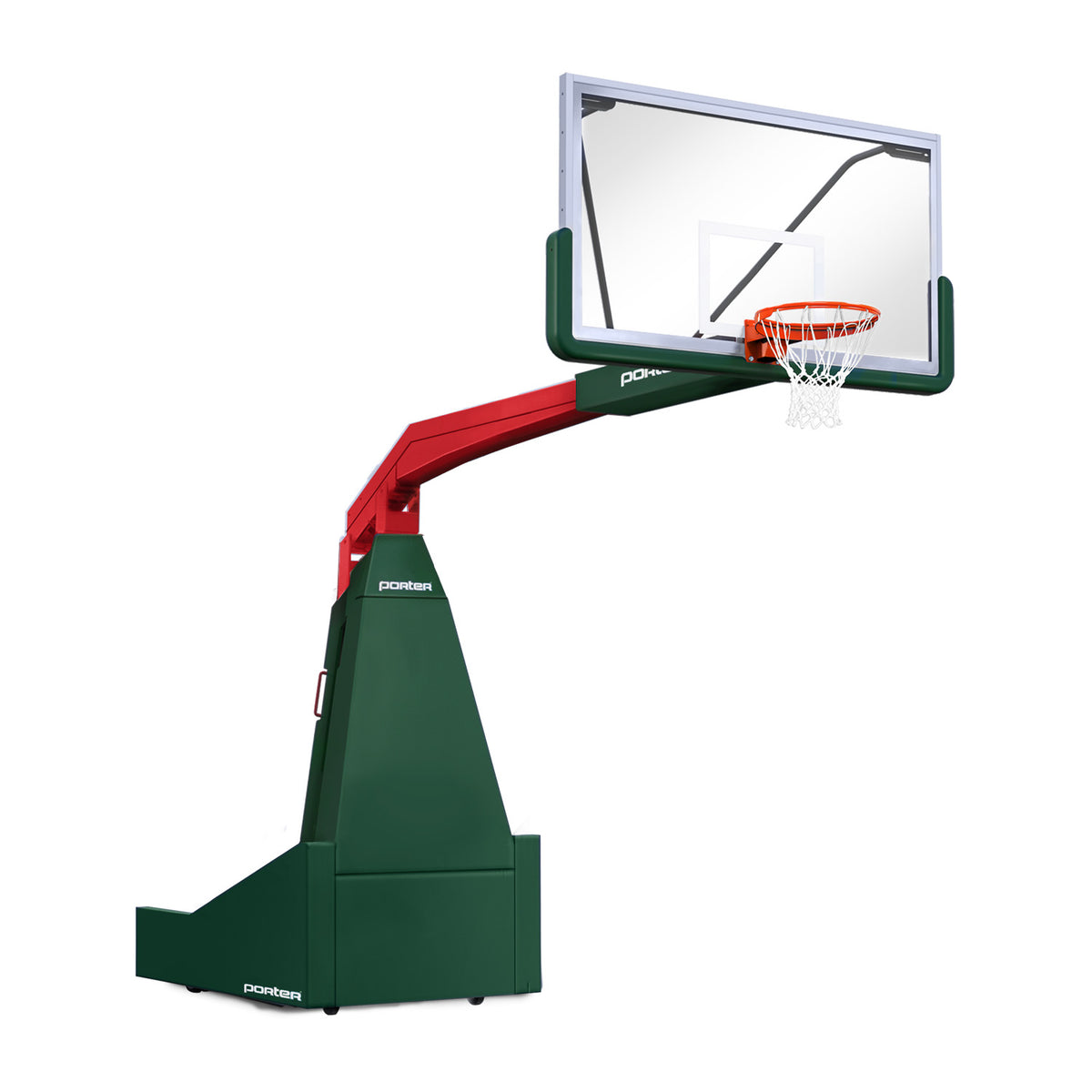 Porter Athletic 1635  Competition Portable Backstop 8' (2.44m), Dark Green, Red / No Graphics