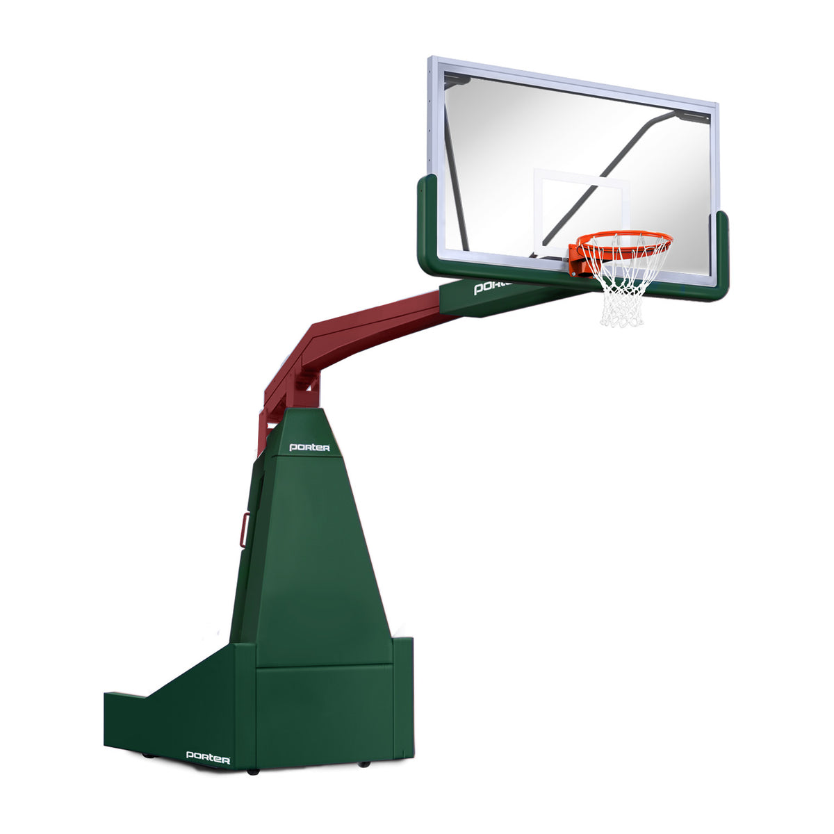 Porter Athletic 1635  Competition Portable Backstop 8' (2.44m), Dark Green, Maroon / No Graphics