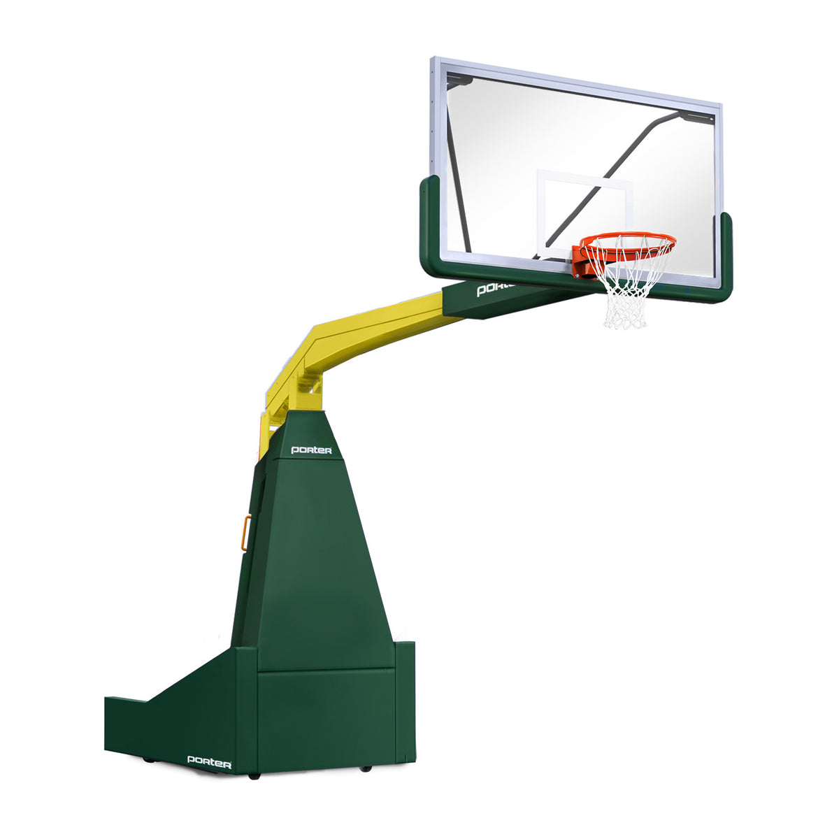 Porter Athletic 1635  Competition Portable Backstop 8' (2.44m), Dark Green, Yellow Gold / No Graphics
