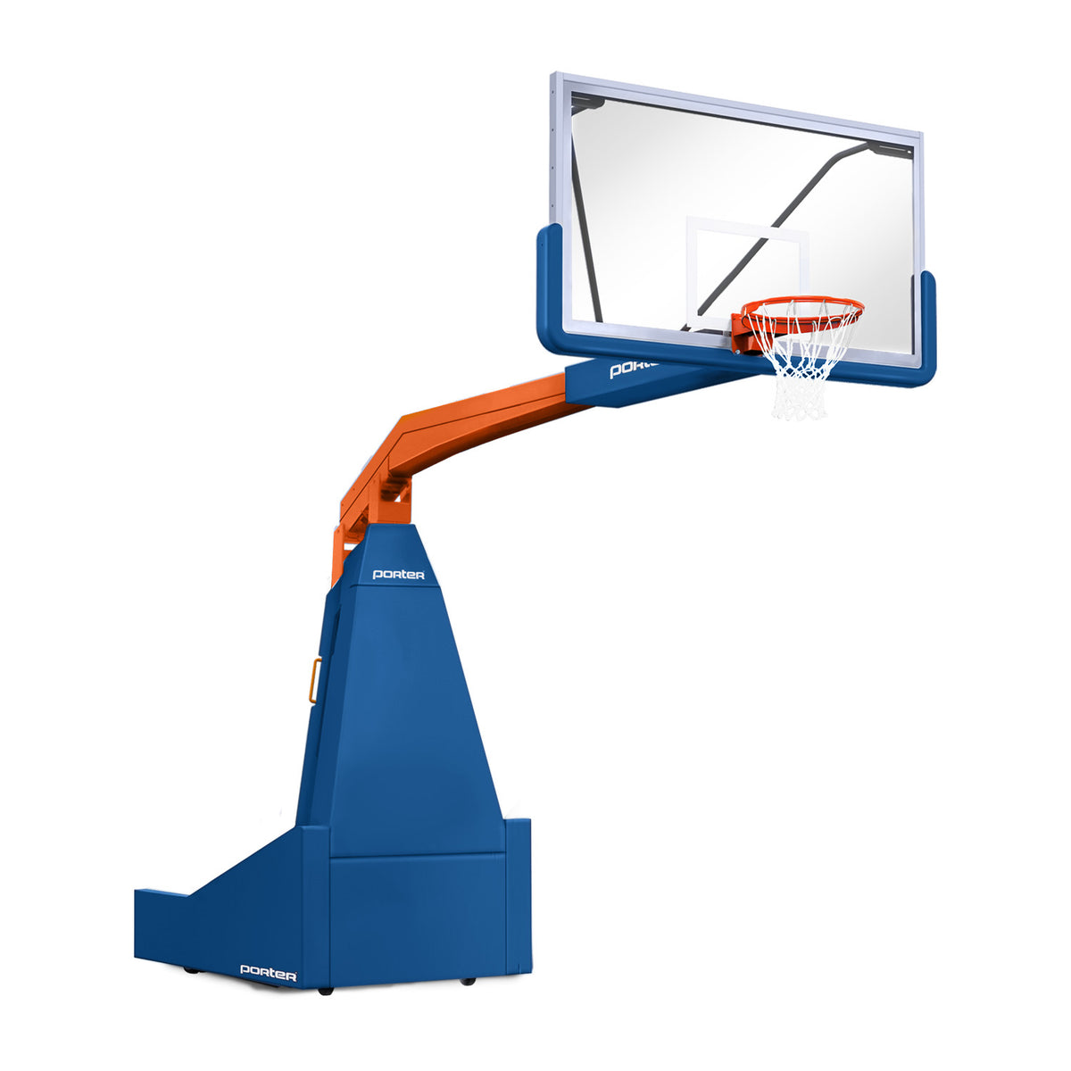 Porter Athletic 1635  Competition Portable Backstop 8' (2.44m), Royal Blue, Orange / No Graphics