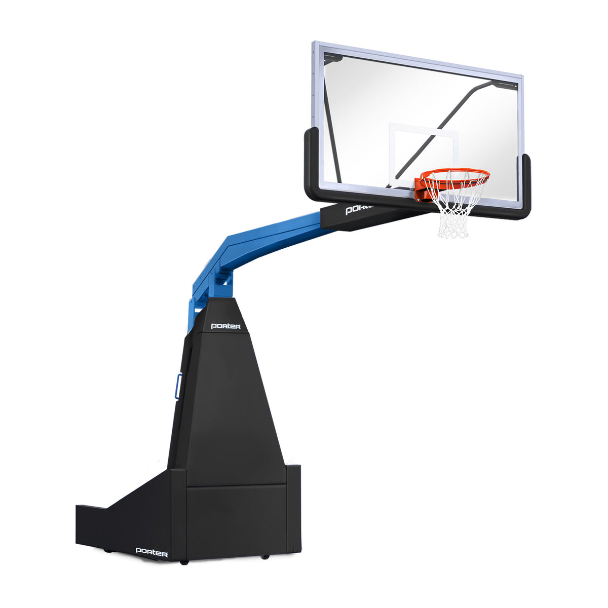 Porter Athletic 1635  Competition Portable Backstop 8' (2.44m), Black, Royal Blue / No Graphics