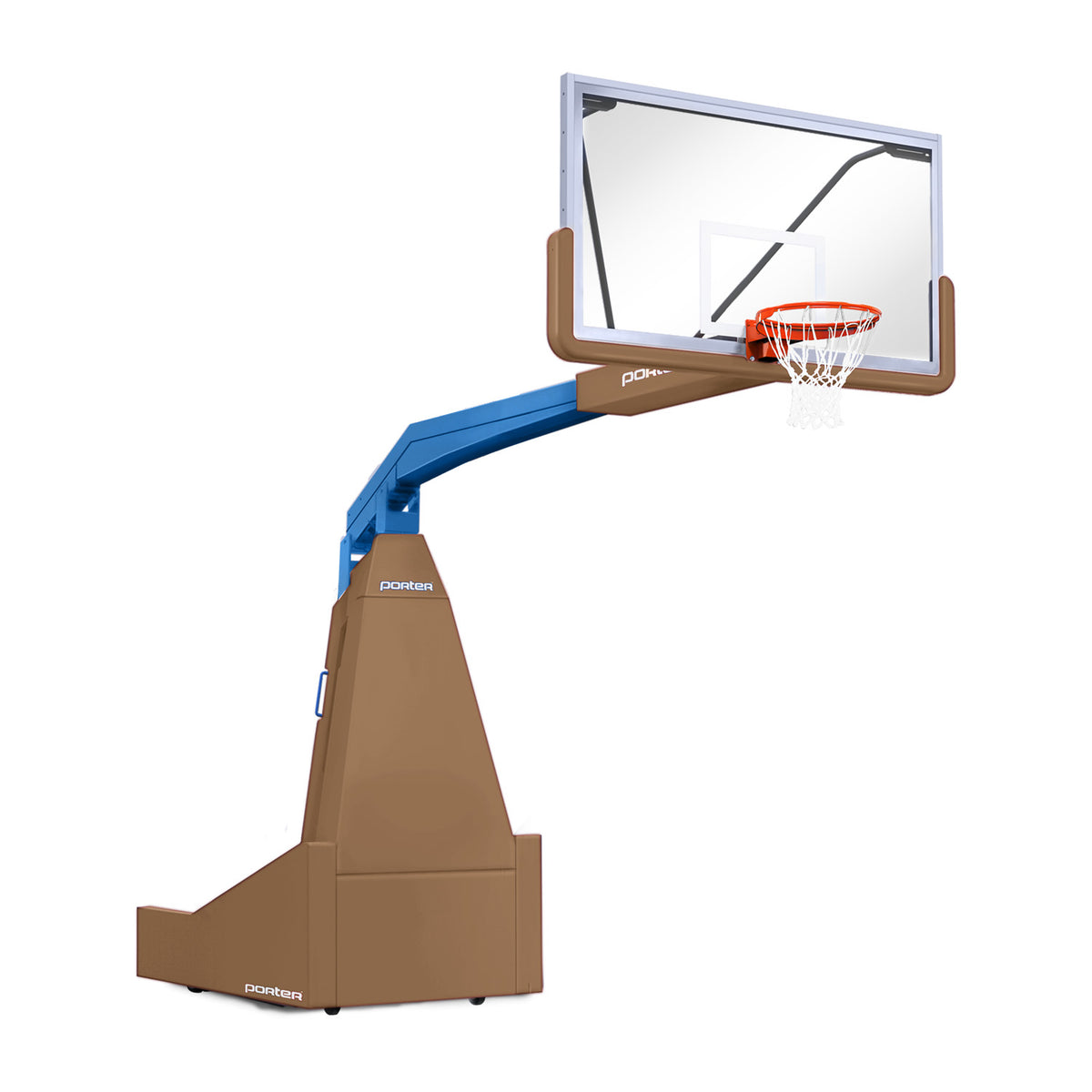Porter Athletic 1635  Competition Portable Backstop 8' (2.44m), Tan, Royal Blue / No Graphics