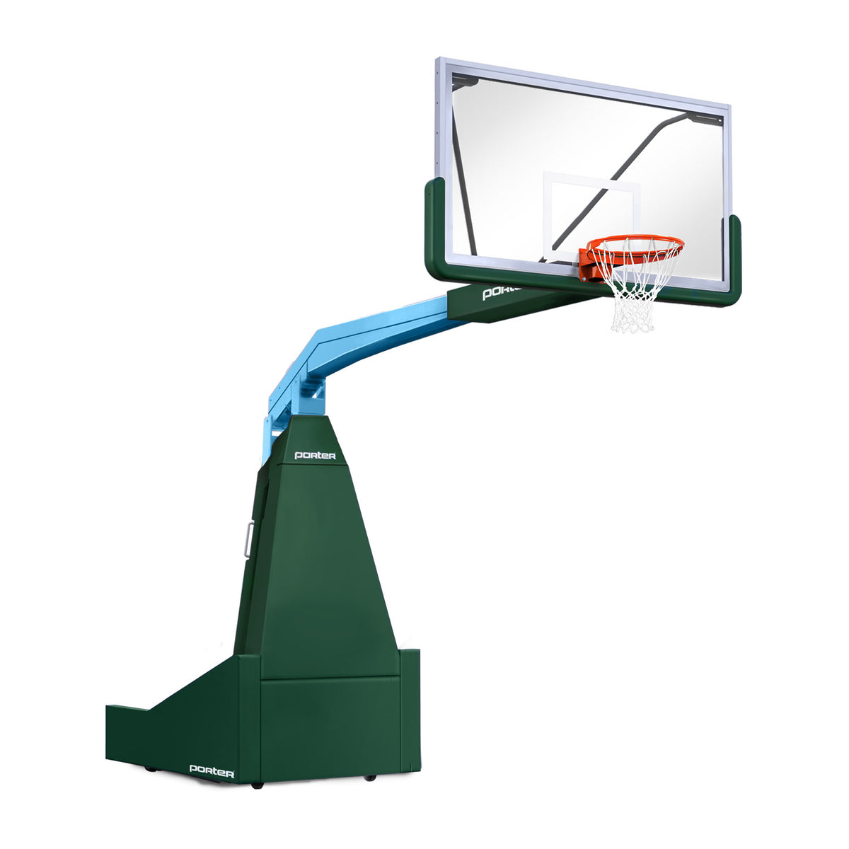 Porter Athletic 1635  Competition Portable Backstop 8' (2.44m), Dark Green, Light Blue / No Graphics