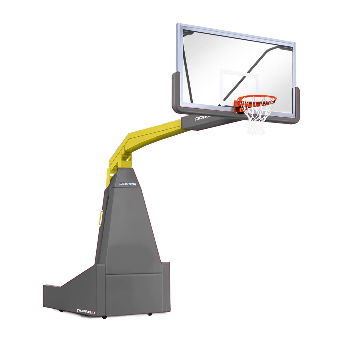 Porter Athletic 1635  Competition Portable Backstop 8' (2.44m), Gray, Yellow Gold / No Graphics